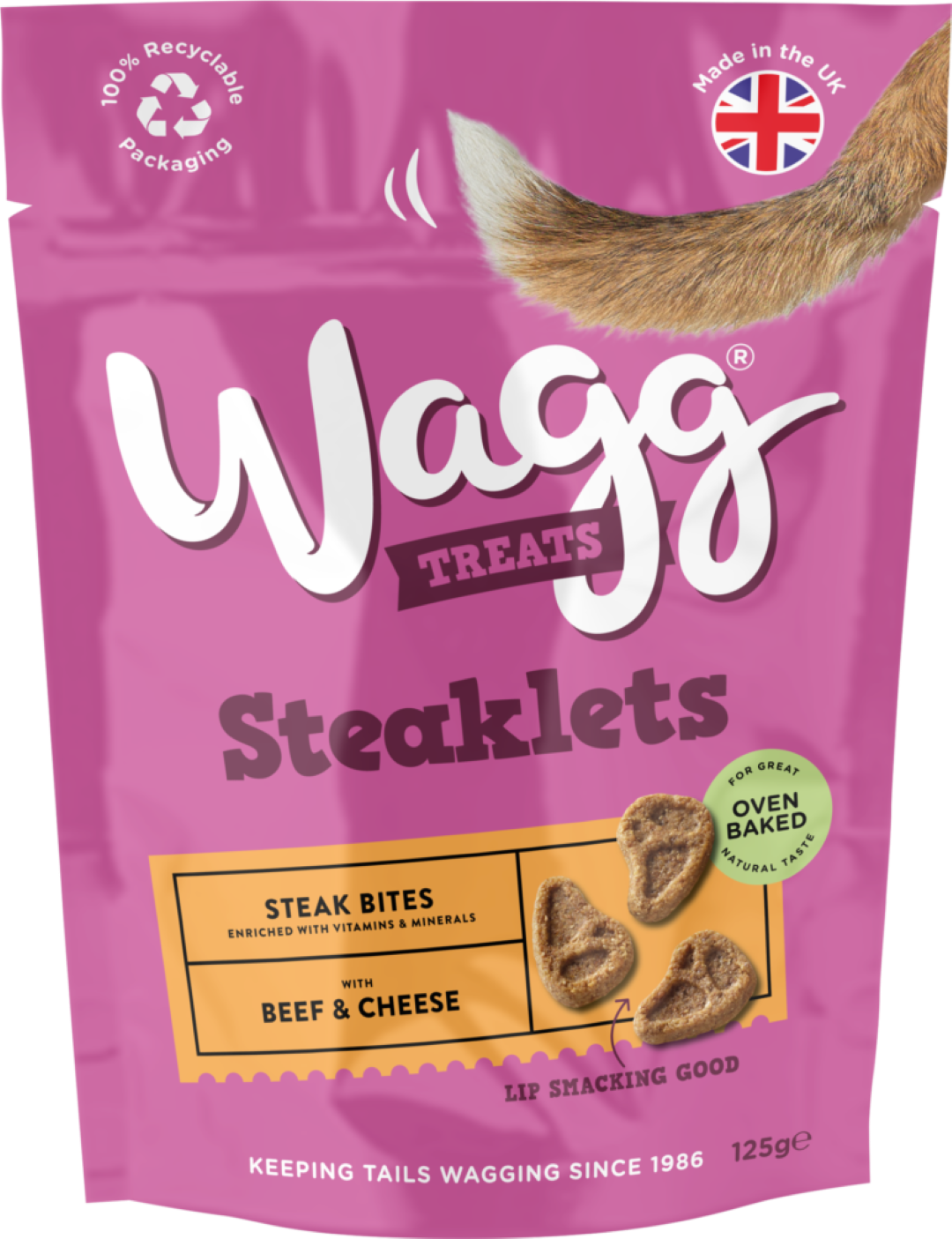 WAGG DOG TREATS STEAKLETS 125G